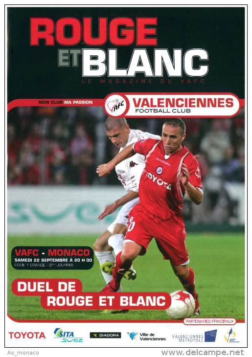 Programme Football Valenciennes C AS Monaco FC - Boeken