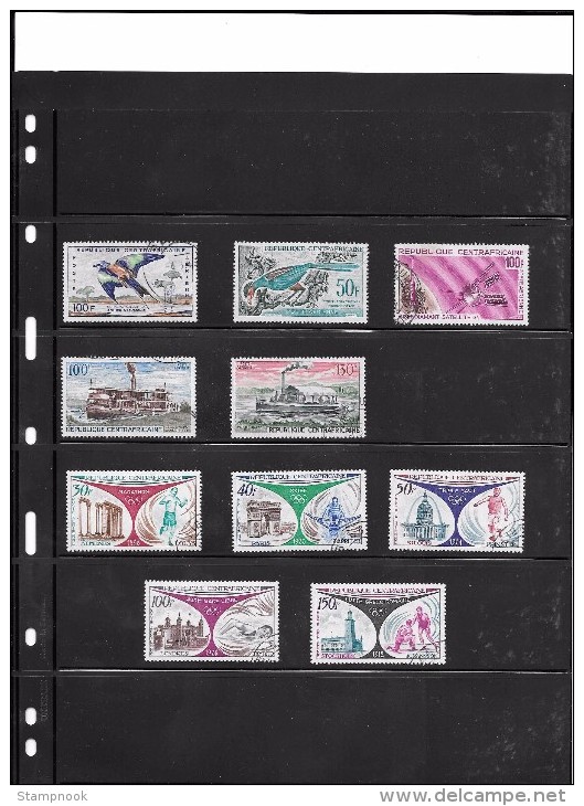 Central African Republic    Collection Of 10 CTO   VF   CV 6.30 - Central African Republic