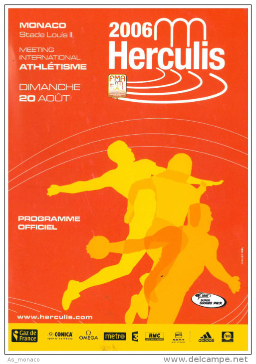 Programme Athletisme Herculis Monaco 2006 - Books