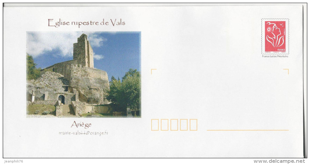 Ariege église Rupestre De Vals PAP Neuf - Prêts-à-poster:Overprinting/Lamouche