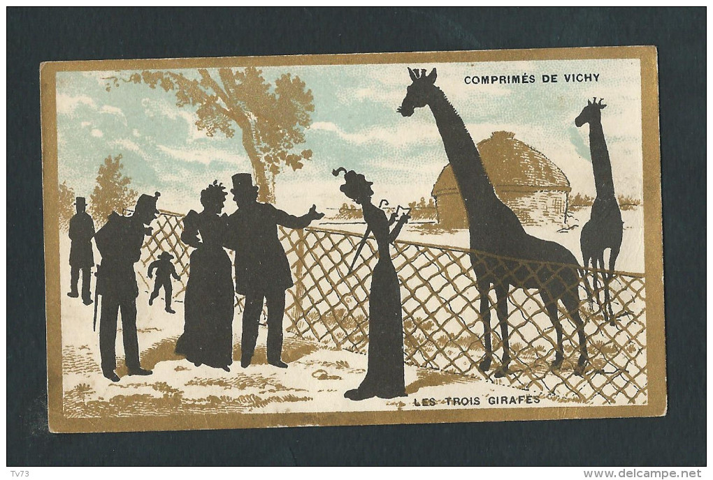 L2436 - Chromo Litho - Comprimés De Vichy - Ombres Chinoises - Les Trois Girafes - Autres & Non Classés