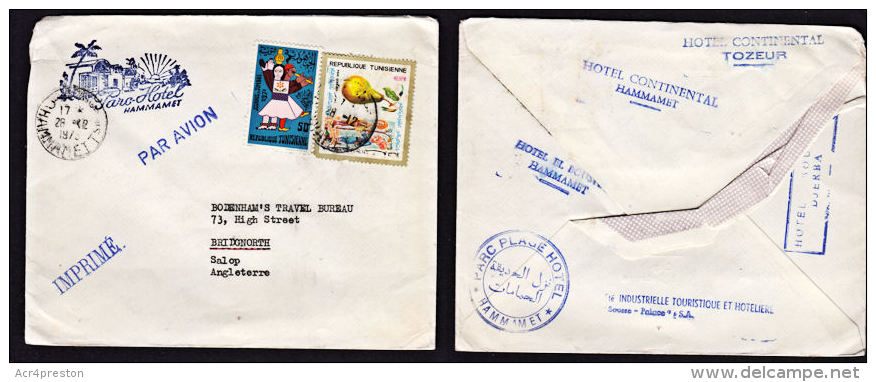 A0551 TUNISIA 1973, Cover Hammamet To England - Tunesië (1956-...)