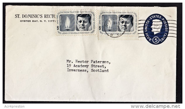 A0554 USA 1965, Cover From Oyster Bay To Scotland - Covers & Documents