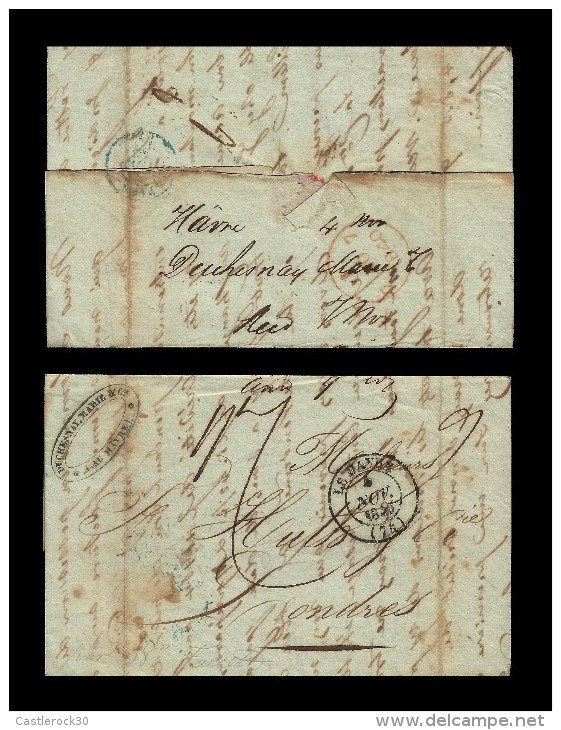 E)1874 FRANCE, MARITIME MAIL, CIRCULATED COVER FROM FRANCE TO LONDON - Other & Unclassified