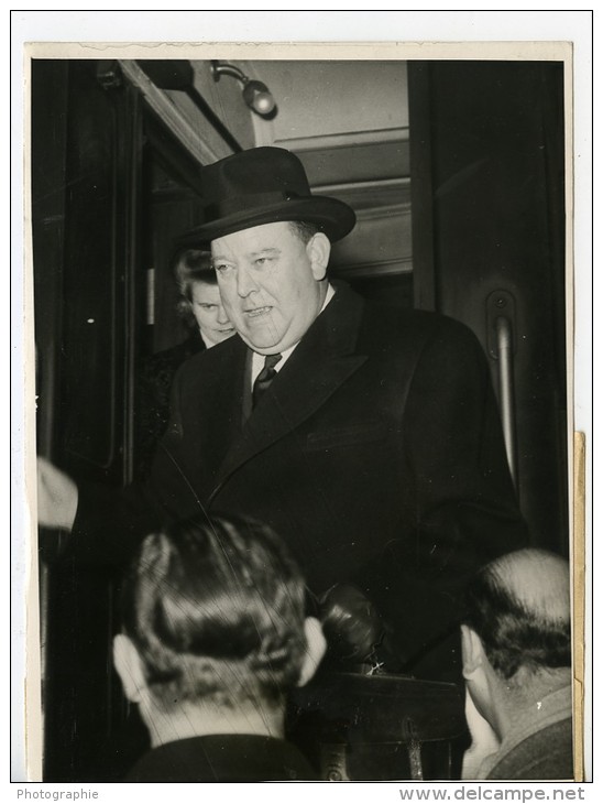 France Paris Gare De Lyon Trygve Lie Secretaire General De L'ONU Ancienne Photo 1948 - Famous People