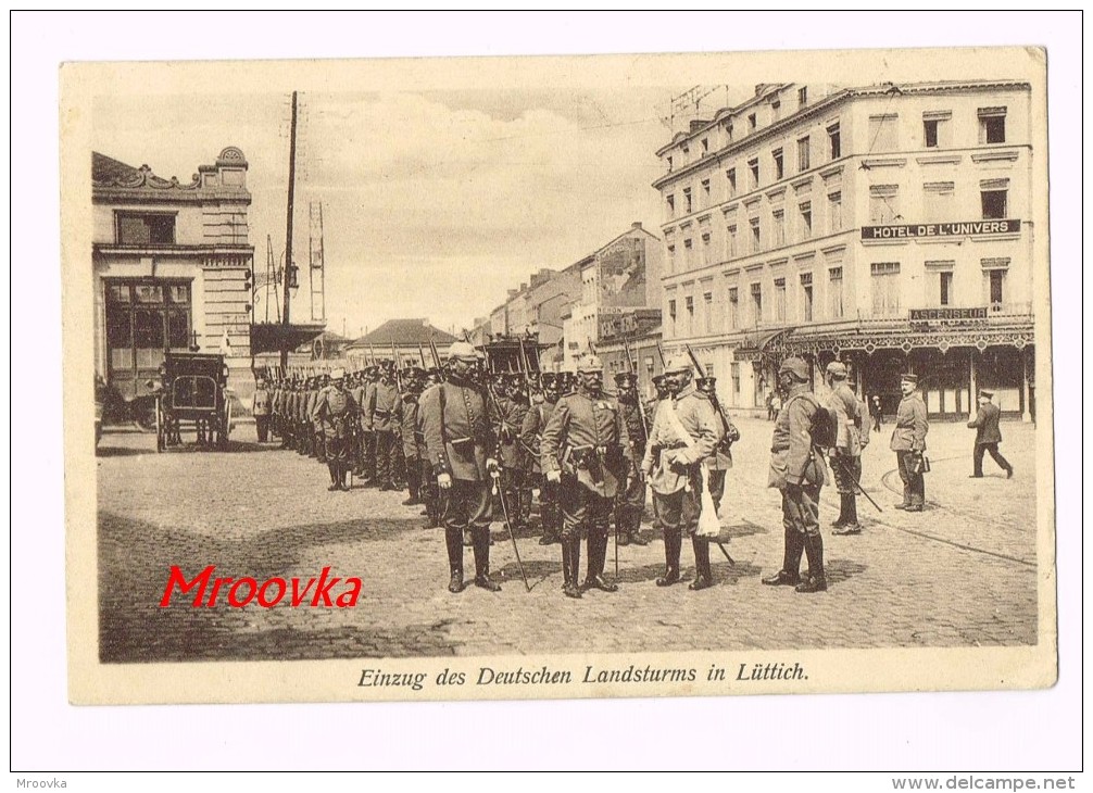 Einzug Des Deutschen Landsturms In Lüttich - German Soldaten - Guerre 1915 - Guerre 1914-18