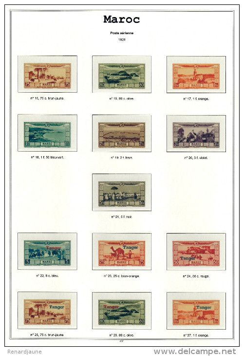 Maroc Album Complet Luxe avec pochettes (vide de timbres - no stamps) 1891-1956