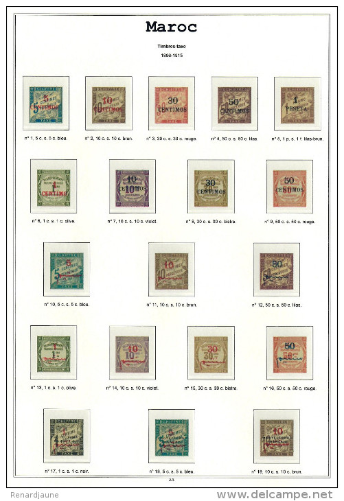 Maroc Album Complet Luxe avec pochettes (vide de timbres - no stamps) 1891-1956