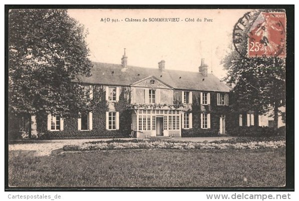 CPA Sommervieu, Château De Sommervieu, Côté Du Parc - Sonstige & Ohne Zuordnung