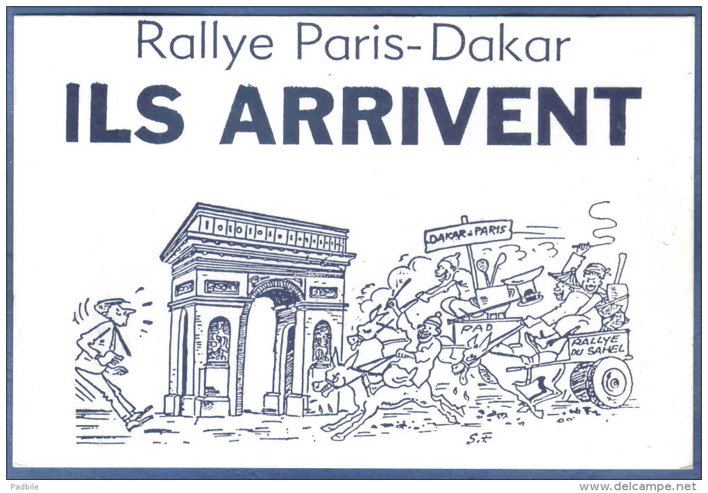 Carte Postale Rallye Paris-Dakar  "ils Arrivent" Collectif Pa´Dak  Trés Beau Plan - Rallyes