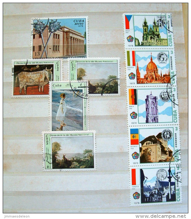 Cuba 1978 - Churches Flags University Bull Girl Czech Hungary Germany Romania Poland - Lettres & Documents
