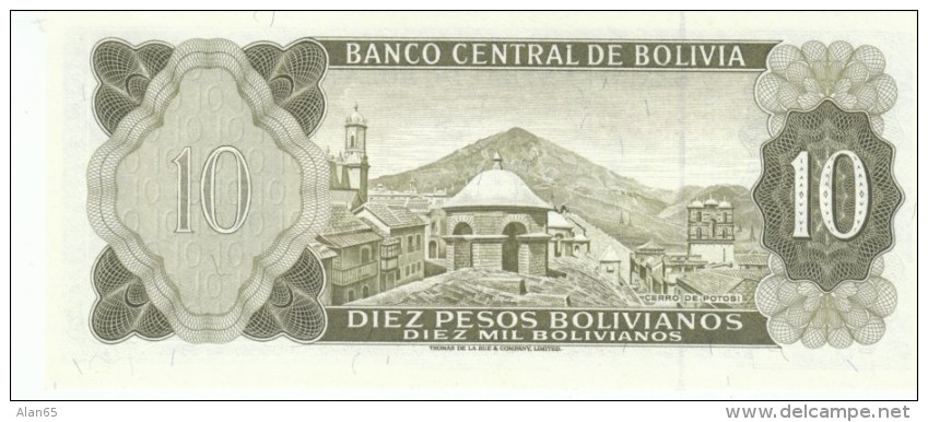 Bolivia #154 10 Pesos Bolivianos C1962 Banknote Currency Money - Bolivia
