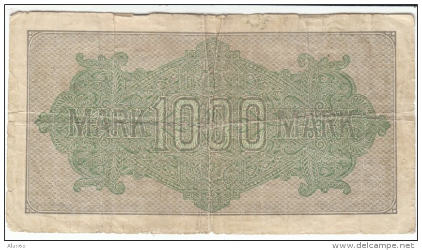 Germany #76c 15 September 1922, 1,000 Marks Banknote Currency Money - 1000 Mark