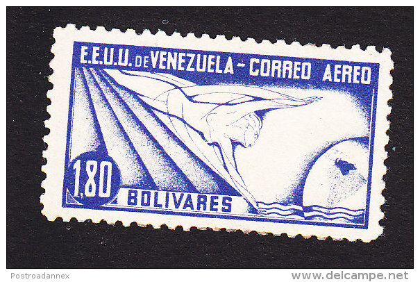 Venezuela, Scott #C56, Mint Hinged, Allegory Of Flight, Issued 1937 - Venezuela