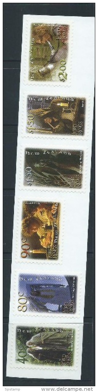 New Zealand 2001 Lord Of The Rings Fellowship Self Adhesive Set Of 6 MNH - Other & Unclassified