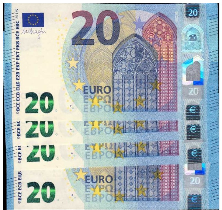 FRANCE 20 Euros 2015 - DRAGHI  - U 009C5 - N°: UD8318652012 - NEUF - UNC - 4 N° Successifs - 20 Euro