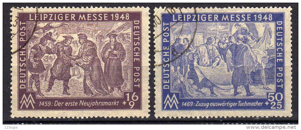 SBZ 1948, Mi 198-199, Gestempelt, Leipziger Messe [230815L] - Autres & Non Classés