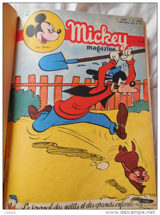 BD DISNEY, RELIURE MICKEY MAGAZINE DU N°152 AU N°168....1953...MICKY MAUS. - Otros & Sin Clasificación