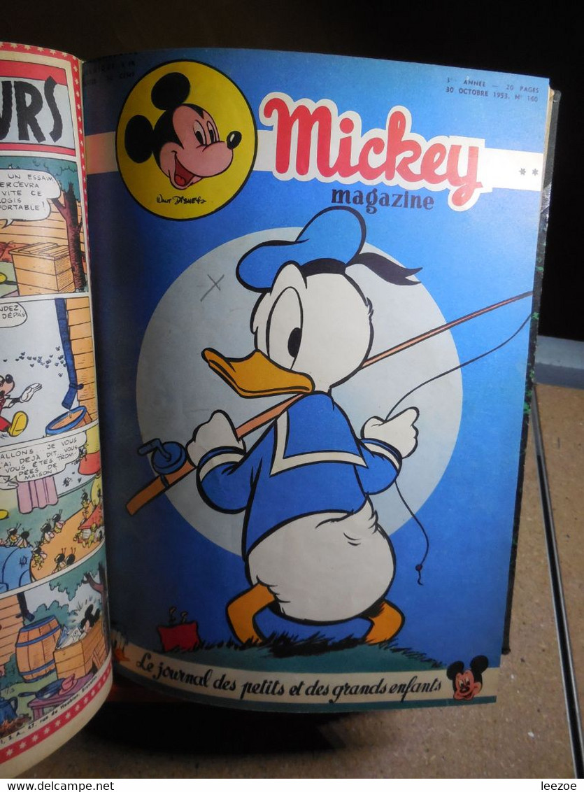 BD DISNEY, RELIURE MICKEY MAGAZINE DU N°152 AU N°168....1953...MICKY MAUS.