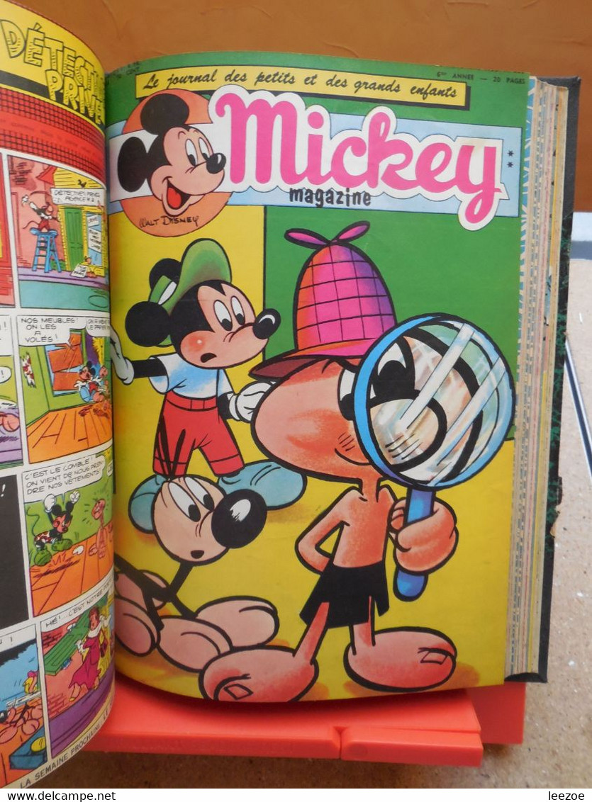 RELIURE MICKEY MAGAZINE DU N°256 au n°273 1955, le journal de DAVY CROCKETT, 20000 lieux sous les mers..MICKY MAUS.