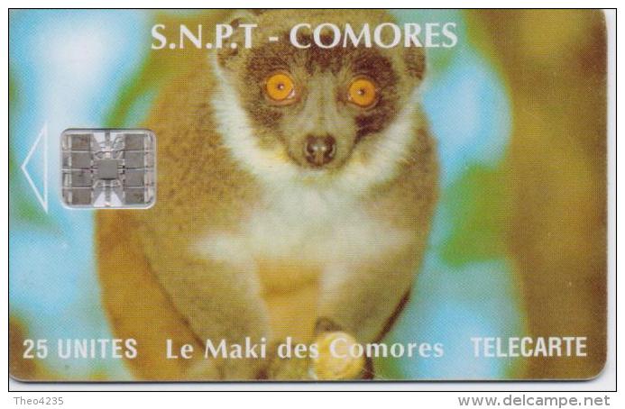 COMOROS ISL. PHONECARD LE MAKI DES COMORES CN:00171328 25UNITS   -USED - Comore