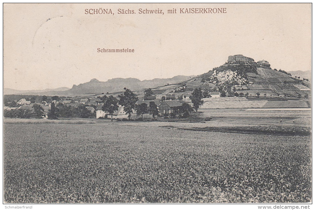 AK Reinhardtsdorf Schöna Kaiserkrone Schrammsteine Sächsische Schweiz Bei Krippen Schmilka Cunnersdorf Kleingiesshübel - Schoena