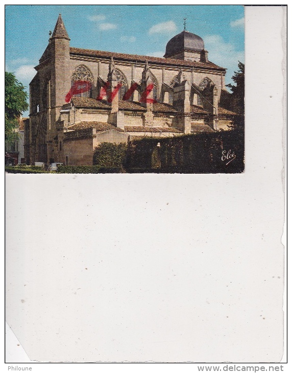 Marmande - L'église - Au Fond Le Cloître Avec Ses Beaux Jardins, Ref 1512-940 - Marmande