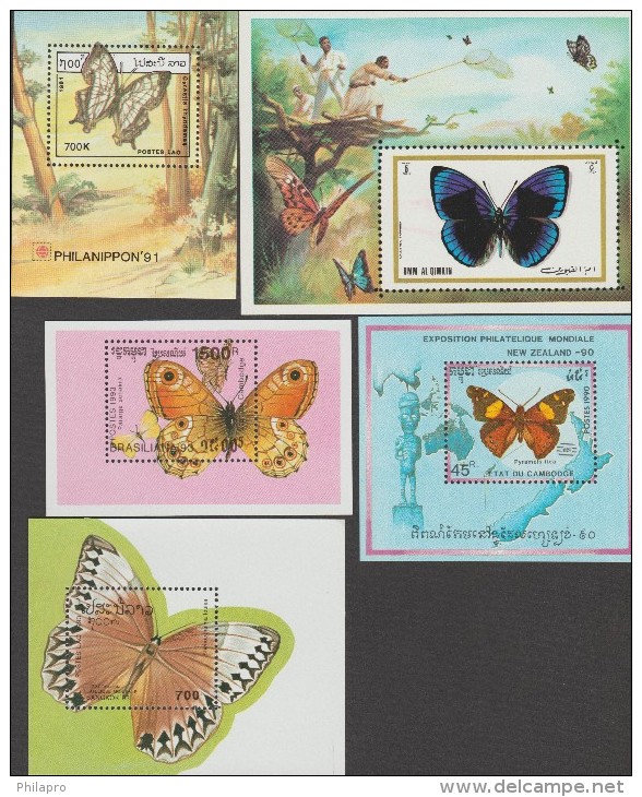 CAMBODGE+LAOS   PAPILLONS   BF  **MNH  Réf  C383 - Farfalle