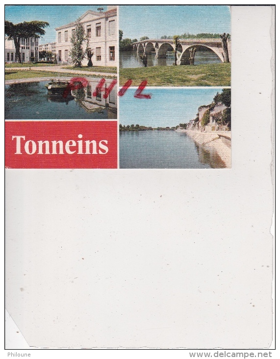 Tonneins - Carte Multivues, Ref 1512-962 - Tonneins