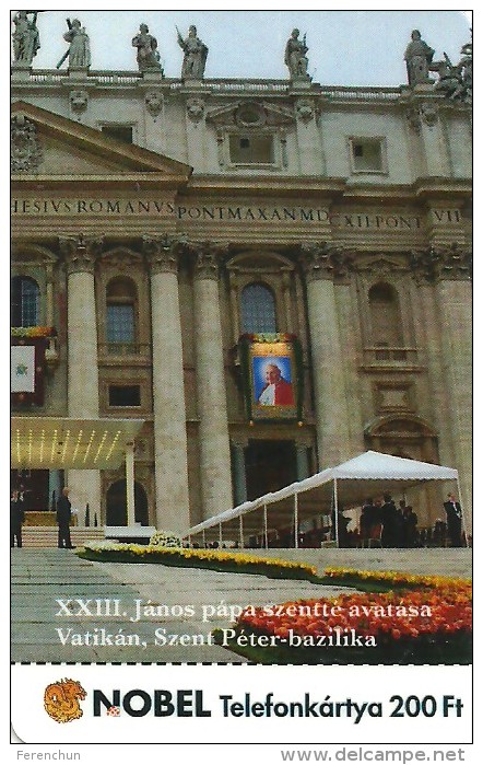 POPE JOHN PAUL II KAROL JOZEF WOJTYLA POLAND JOHN XXIII VATICAN CANONIZATION ST PETER'S BASILICA * MMK 423-424 * Hungary - Ungheria