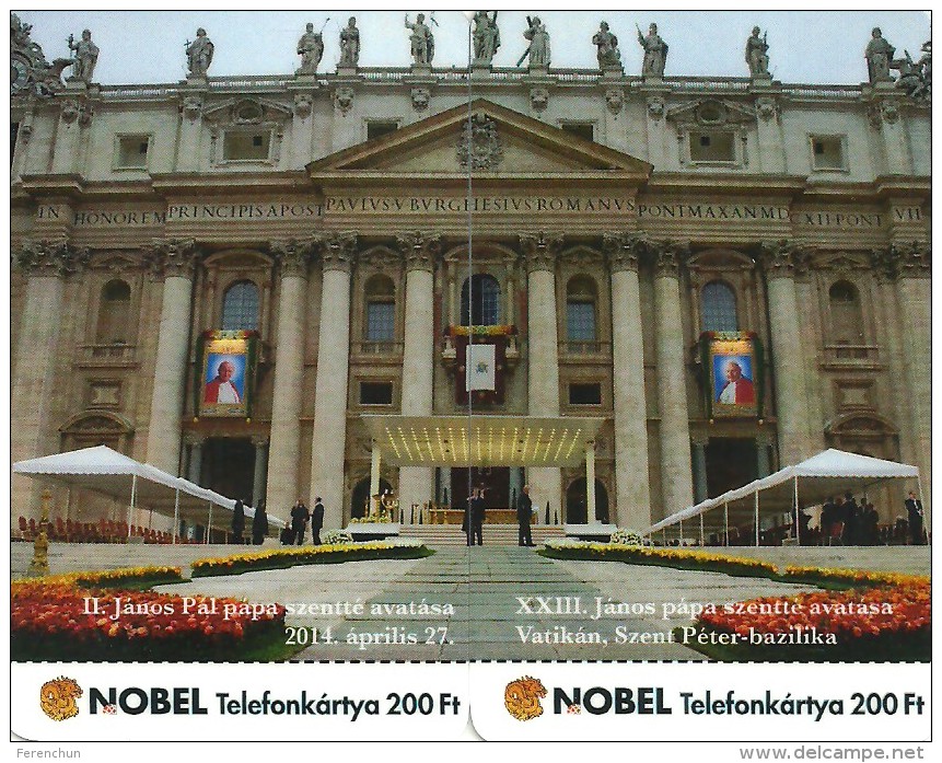 POPE JOHN PAUL II KAROL JOZEF WOJTYLA POLAND JOHN XXIII VATICAN CANONIZATION ST PETER'S BASILICA * MMK 423-424 * Hungary - Hungary