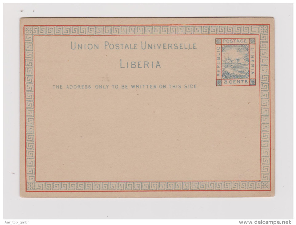 Afrika LIBERIA UPU Ganzsache 3 Cents Ungebraucht - Liberia