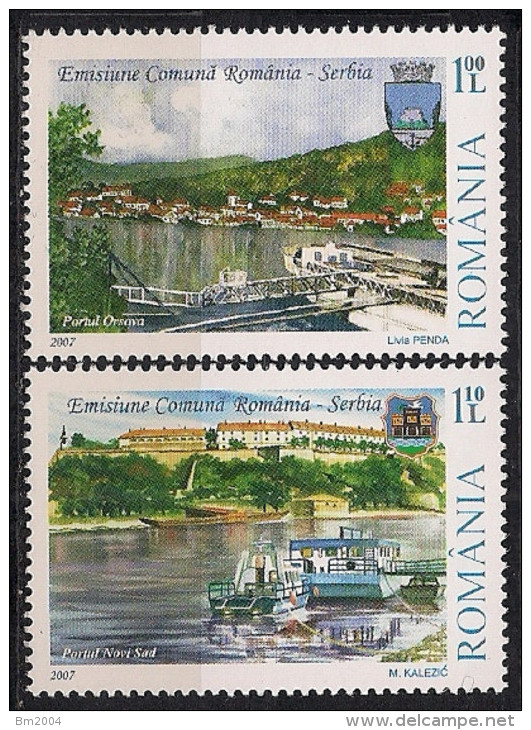 2007 Rumänien Mi. 6252-3**MNH   Donauschifffahrt - Nuevos