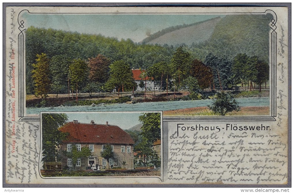 Forsthaus Flösswehr  Verlag H. Limbarth Bad Lauterberg 1904y.   B386 - Bad Lauterberg