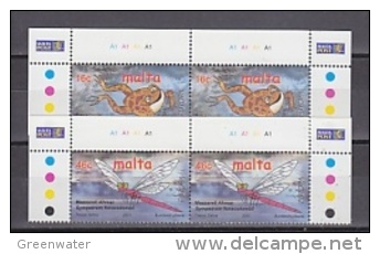 Europa Cept 2001 Malta 2v  Pair (corner+traffic Lights) ** Mnh (26769H) - 2001