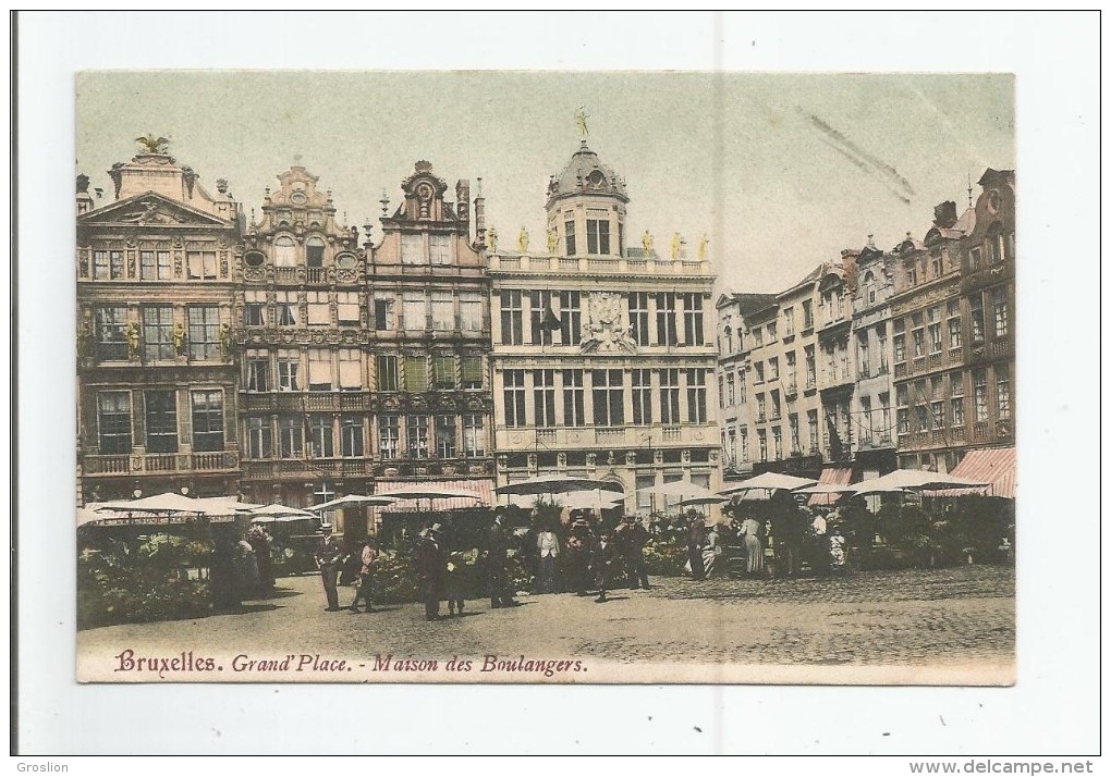 BRUXELLES GRAND'PLACE MAISON DES BOULANGERS (MARCHE ANIME) - Markten