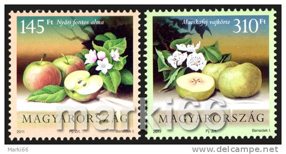 Hungary - 2011 - Fruits - Apples - Mint Stamp Set - Ungebraucht