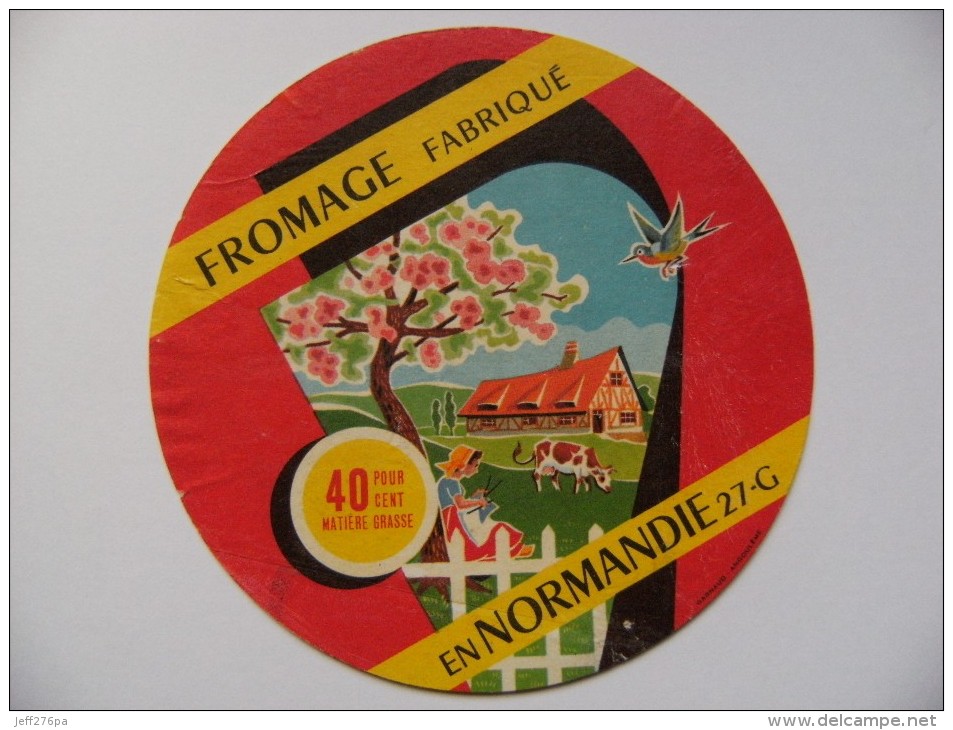 Etiquette Fromage - Paysage Normand - Fromagerie Jollit 27-G St-Christophe Sur Condé - Eure  A Voir ! - Cheese