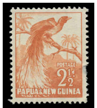 Papua New Guinea Scott # 125, 2½p Orange (1952) Bird Of Paradise, Mint Hinged - Papua New Guinea