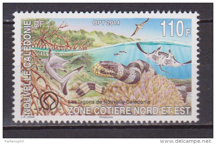 NUOVA CALEDOIA  2015 UNESCO  1 V. MARINE LIFE / BIRD  MNH - UNESCO
