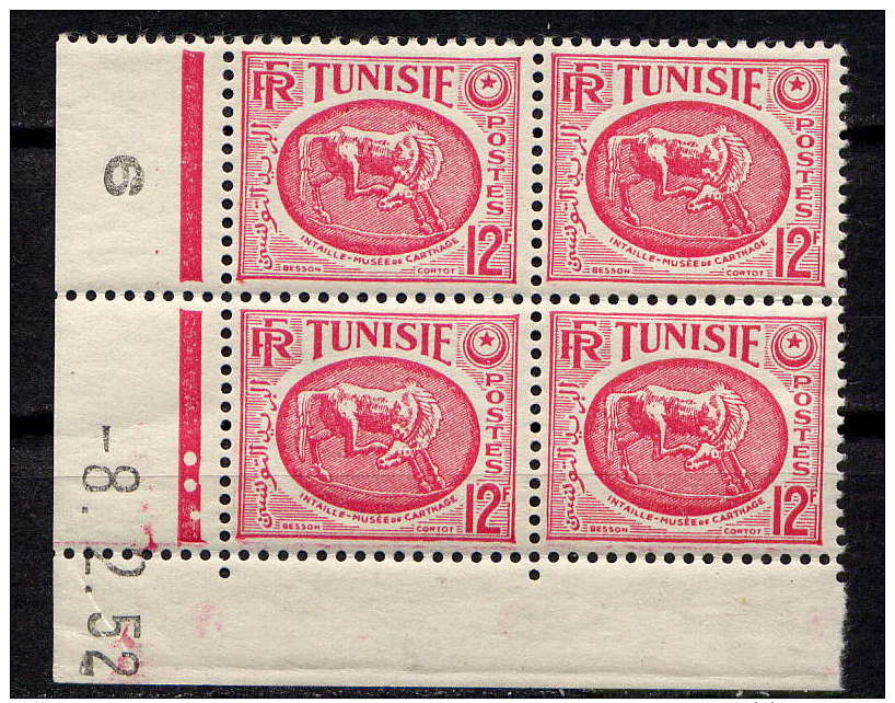TUNISIE  - N° 343B** - INTAILLE DU MUSÉE DE CARTHAGE - Neufs