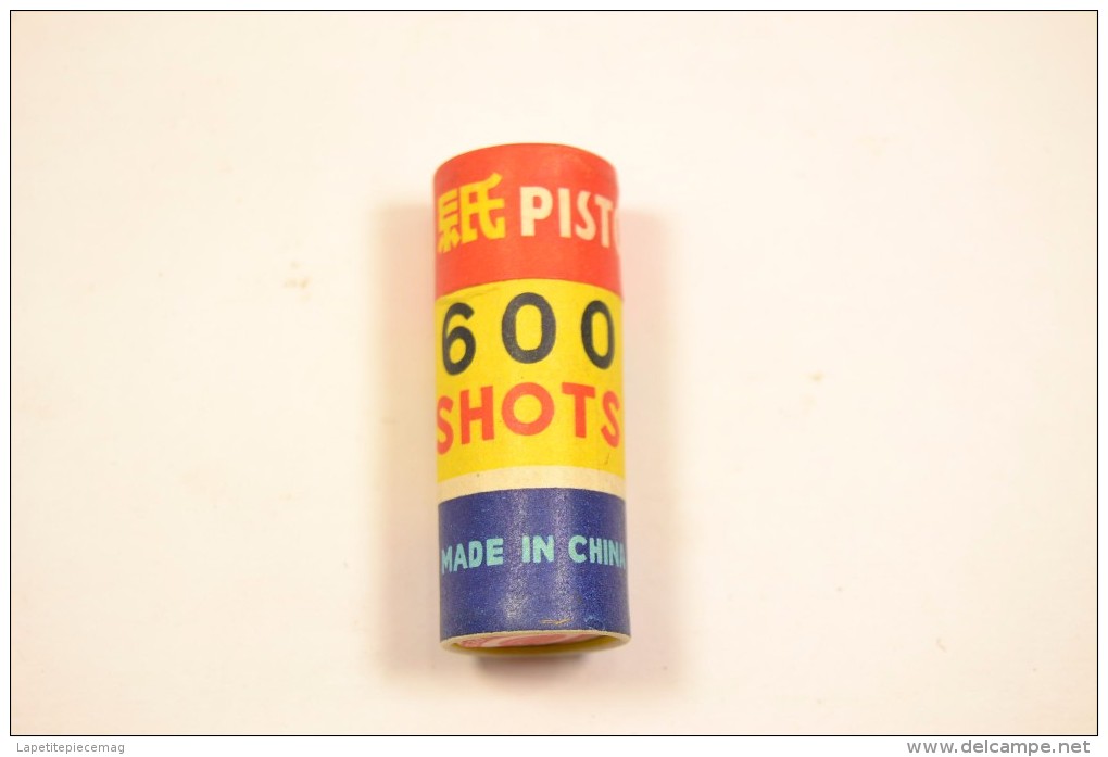 Boite De 600 Coups Pour Pistolet En Tôle à Capsule / Pistol Caps, Années 1960 1970, Fabrication Chinoise Red Lantern - Jouets Anciens