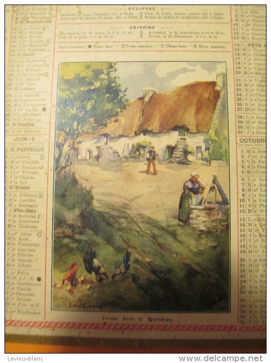 Almanach Des Postes Et Des Télégraphes./Ferme Dans Le Morbihan / Oberthur / Rennes./1941    CAL248 - Grand Format : 1941-60