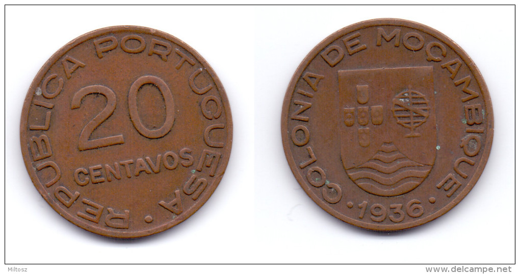 Mozambique 20 Centavos 1936 - Mozambique