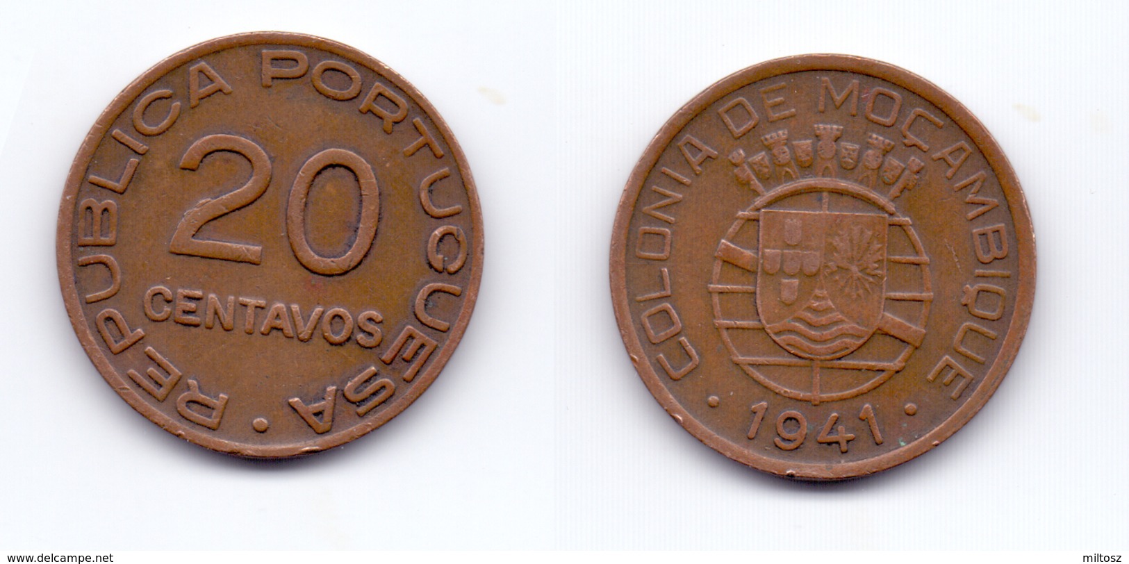 Mozambique 20 Centavos 1941 - Mozambique