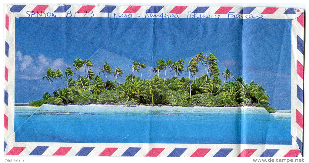 POLYNESIE LETTRE PAR AVION DEPART TIPUTA-RANGIROA 12-12-1984 POUR LA FRANCE - Storia Postale