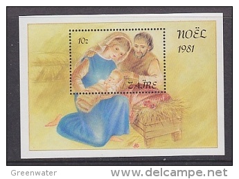 Zaire 1981 Christmas M/s ** Mnh (26782AE) - Ongebruikt