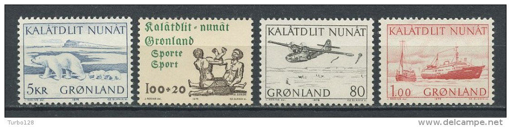 GROENLAND Année 1976 Complète N° 84/87 ** Neufs = MNH Luxe Cote 4,25 €  Jahrgang Full Year Ano Completo - Volledige Jaargang