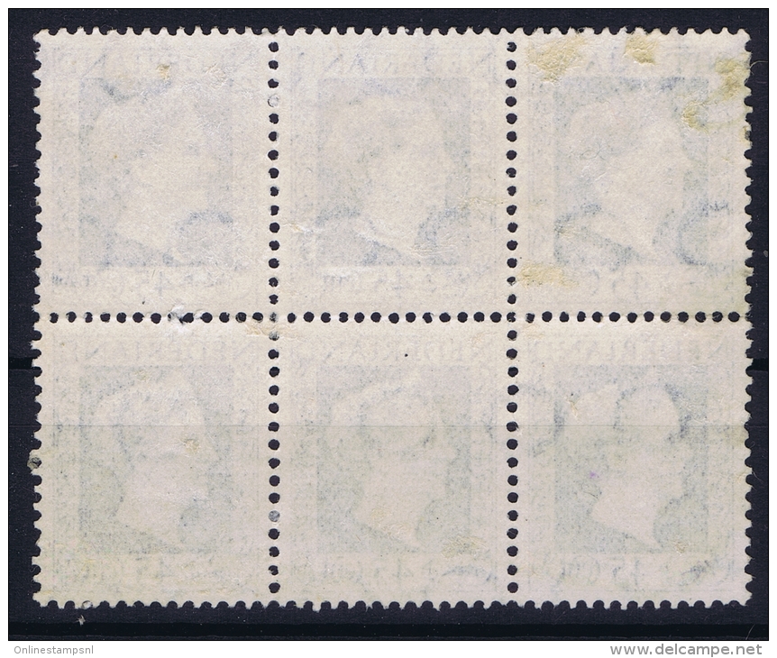 Nederland: NVPH Nr 487 In 6 Block  Used 1948 - Oblitérés