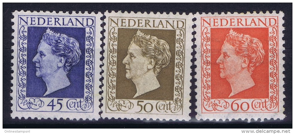 Nederland: NVPH Nr 487 - 489  MH/*  1948 - Unused Stamps